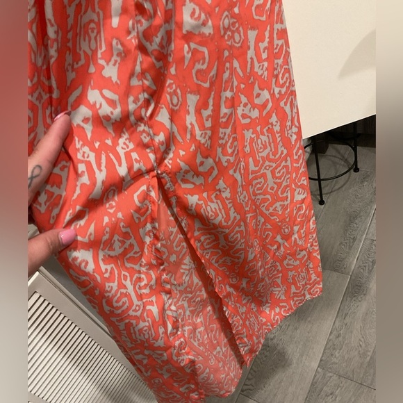 Soprano Coral and White Patterned Maxi Dress - Picture 3 of 6